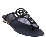 Ruby Black Lace Sandals