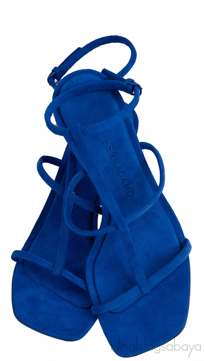 Blue Suede Elina Sandals