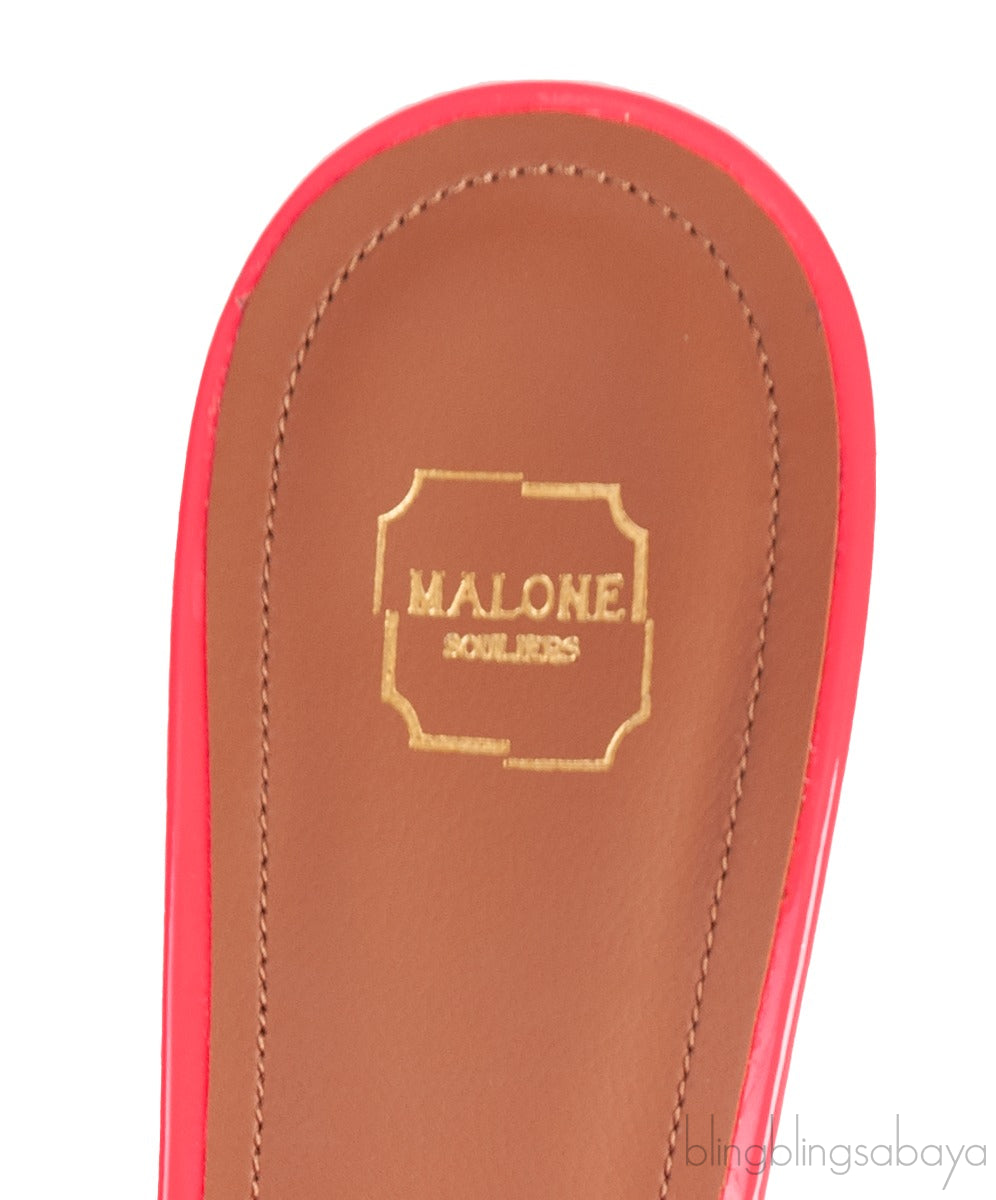 Neon Pink Pointed Toe PVC Mule