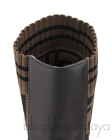 Rockoko Logo-Jacquard Ankle Boots