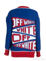 Off-White Blue Flag Cardigan