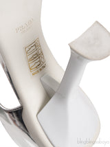 Metallic Silver Leather Pump