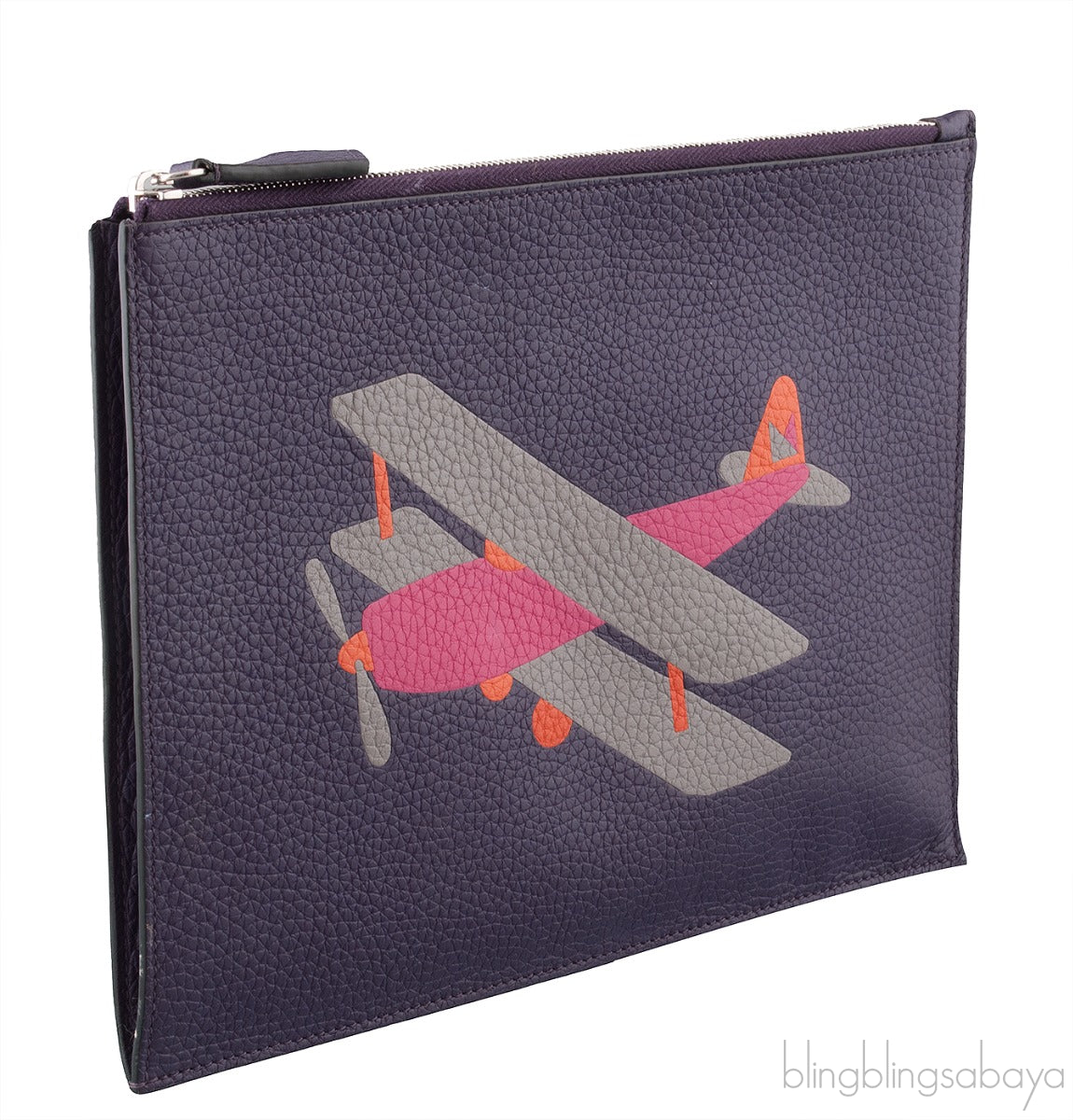 Moynat Leather Zip Pouch