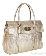 Bayswater Metallic Gold Top Handle Bag