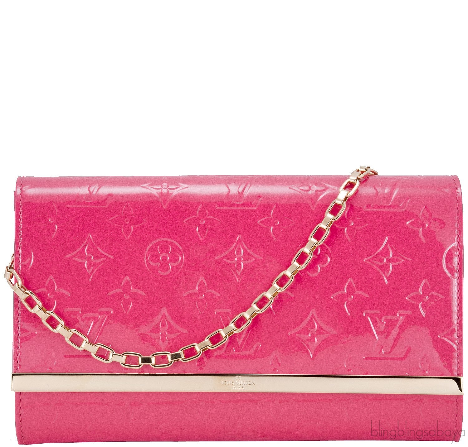 Ana Vernis Pochette Chain Clutch Bag