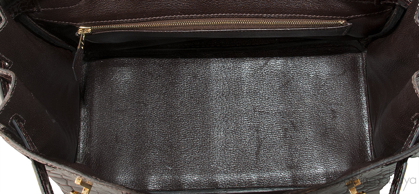 Birkin 30 Dark Brown Crocodile
