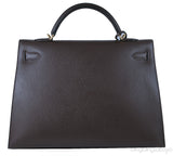 Kelly 40 Choco Brown Sellier Epsom