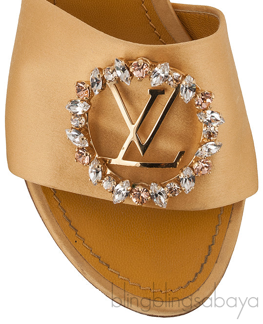 Madeleine Gold Satin Mule