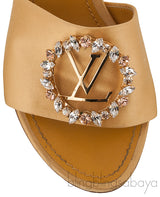 Madeleine Gold Satin Mule