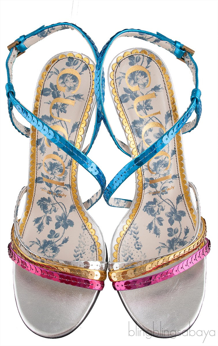 Haines Sequined Sandals Multicolor