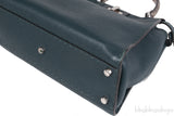 Fendi Selleria Peekaboo Dark Green Medium Python Handle Bag
