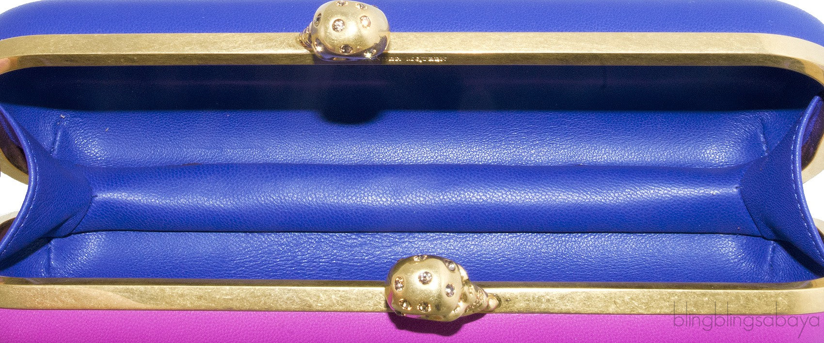 Bicolor Skull Leather Box Clutch*