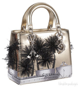 Christian Dior Lady Dior Art "Manal Aldowayan" Metallic Palm Art Bag