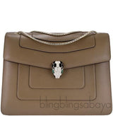 Serpenti Petra Brown Shoulder Bag