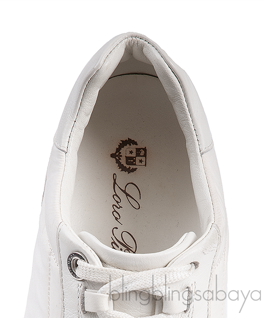 Loro Piana My Wind White Microfibre and Grey Suede Sneakers