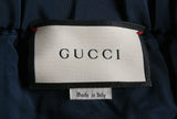 Gucci Navy Blue & Red GG Mesh Wide Leg Sheer Pants