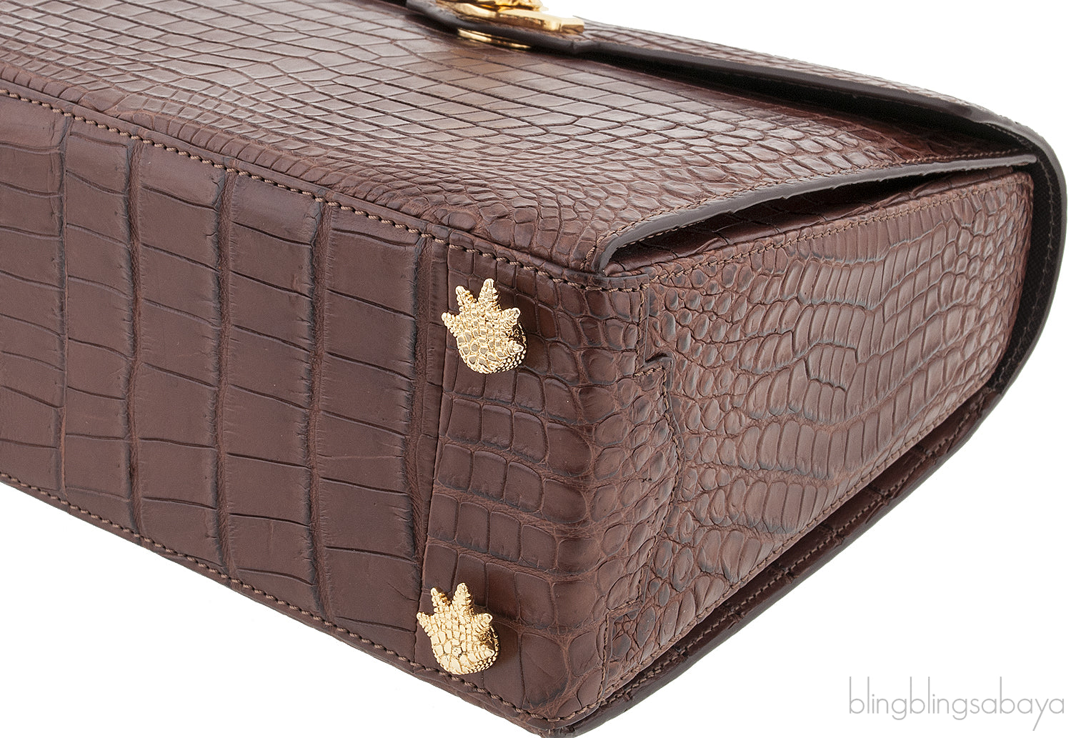 Signature Crocodile Brown Handbag