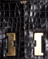 Constance Vintage Brown Crocodile