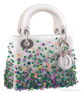 Lady Dior Micro Flower Embellished Bag