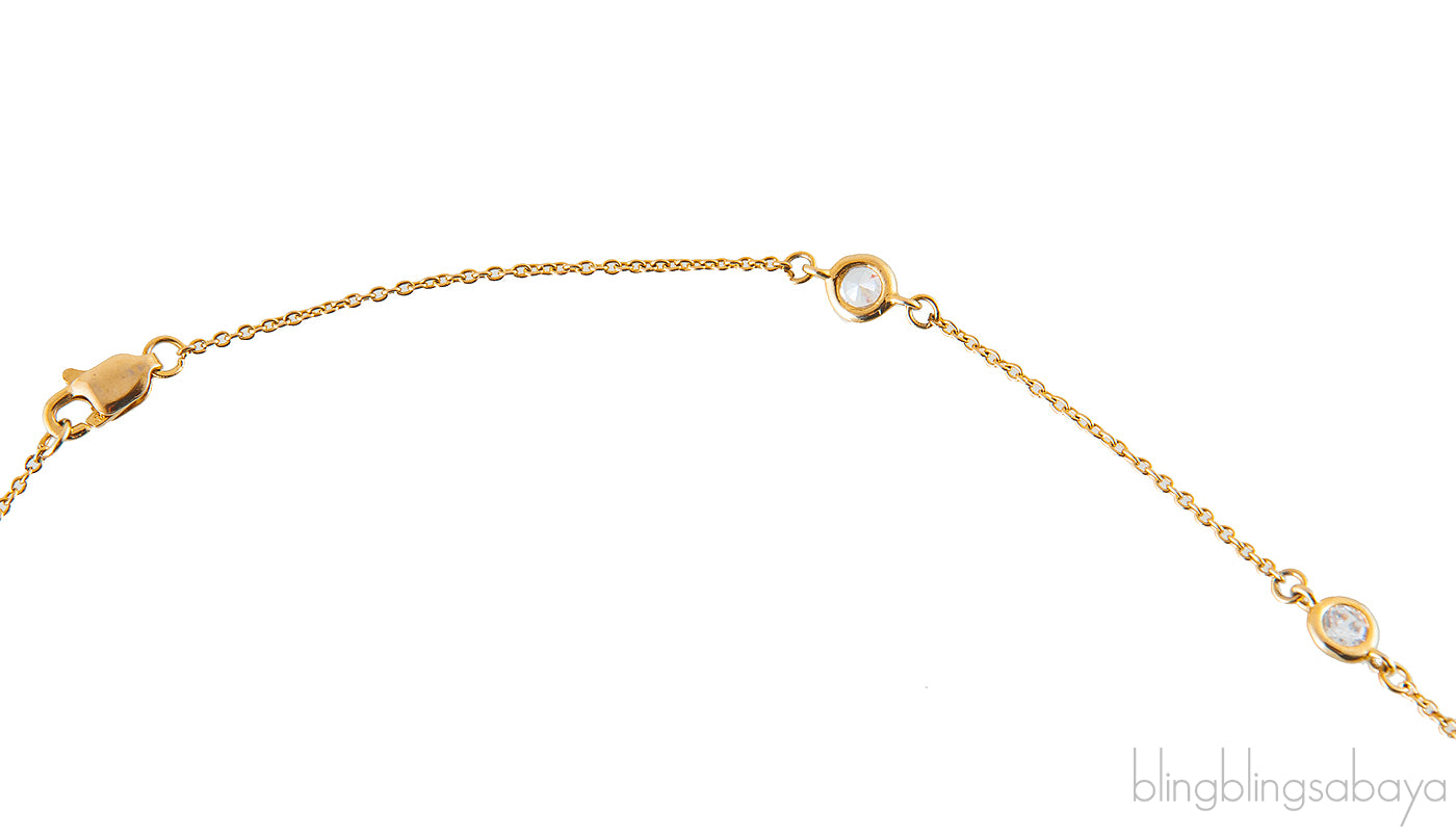 Gold Diamond Necklace & Bracelet