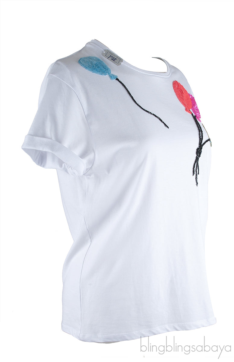 Balloon Embellished Kids T-shirt
