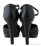 Chanel Black CC Chain Platform Heels