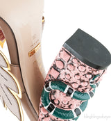 Leaf Gold Serpent Heel Slide Mule