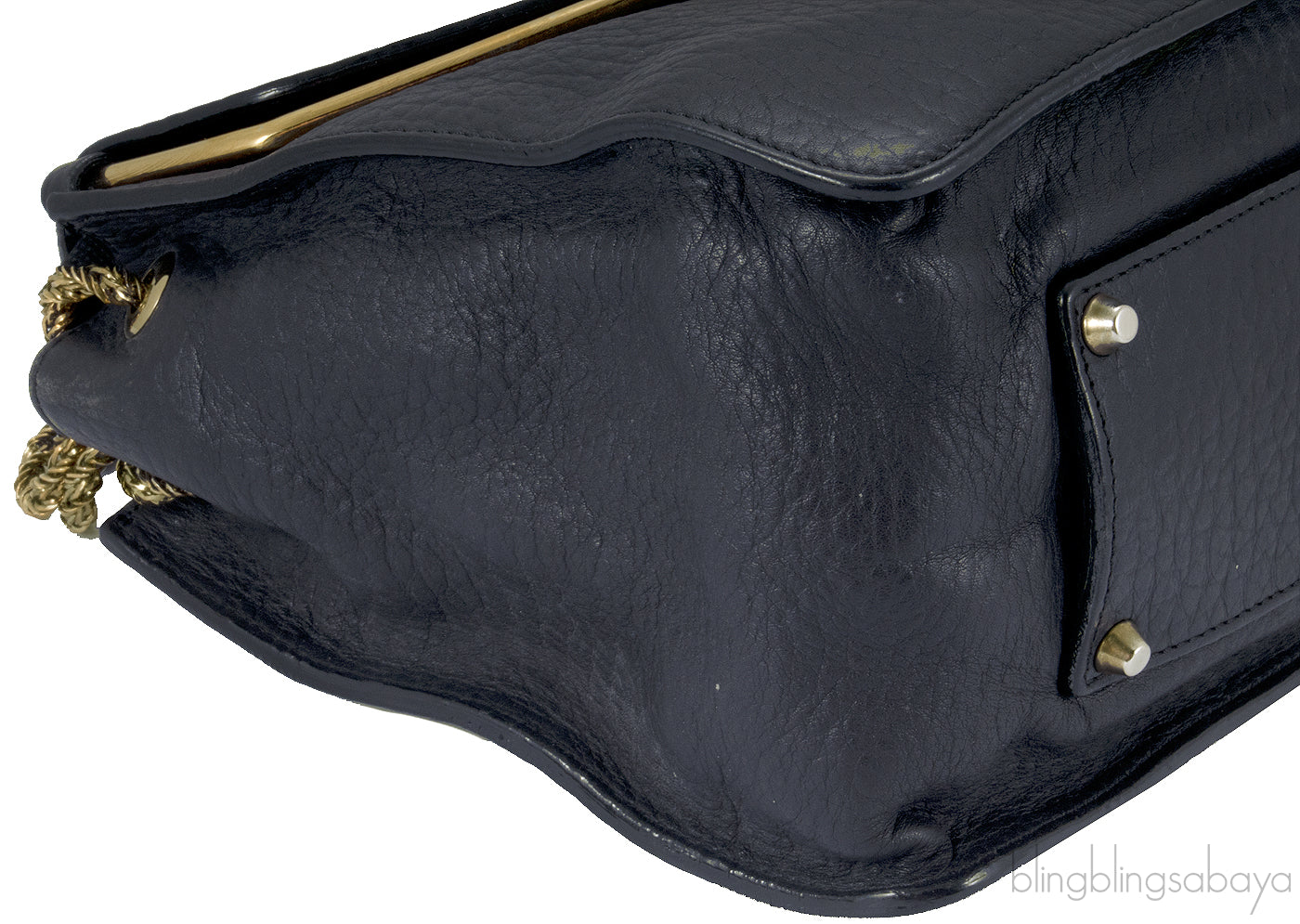 Sally Black Textured Shoulder Bag