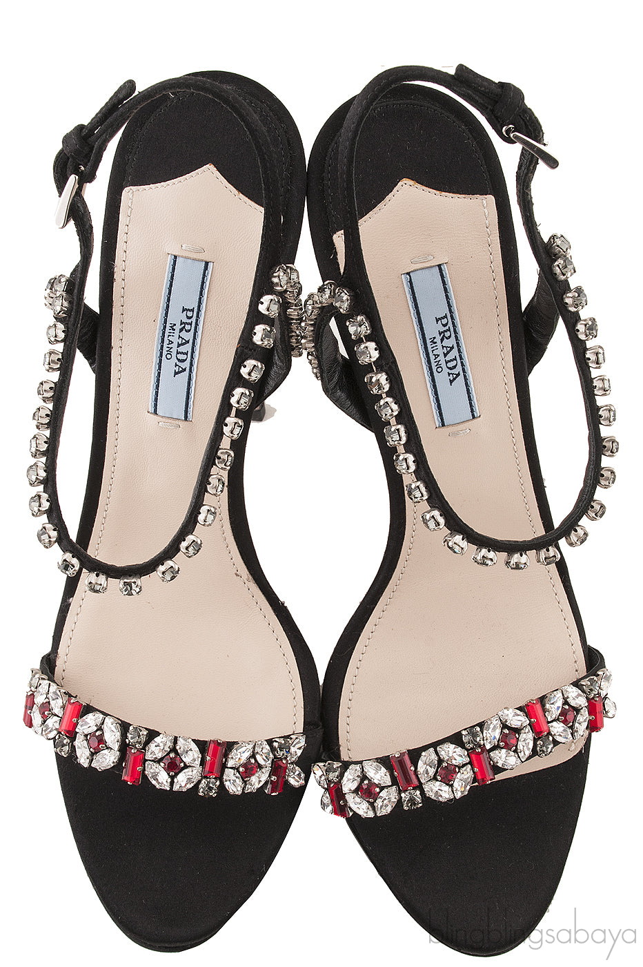 Jewel Embellished Black Sandals
