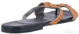 Orange Loren Flat Sandals