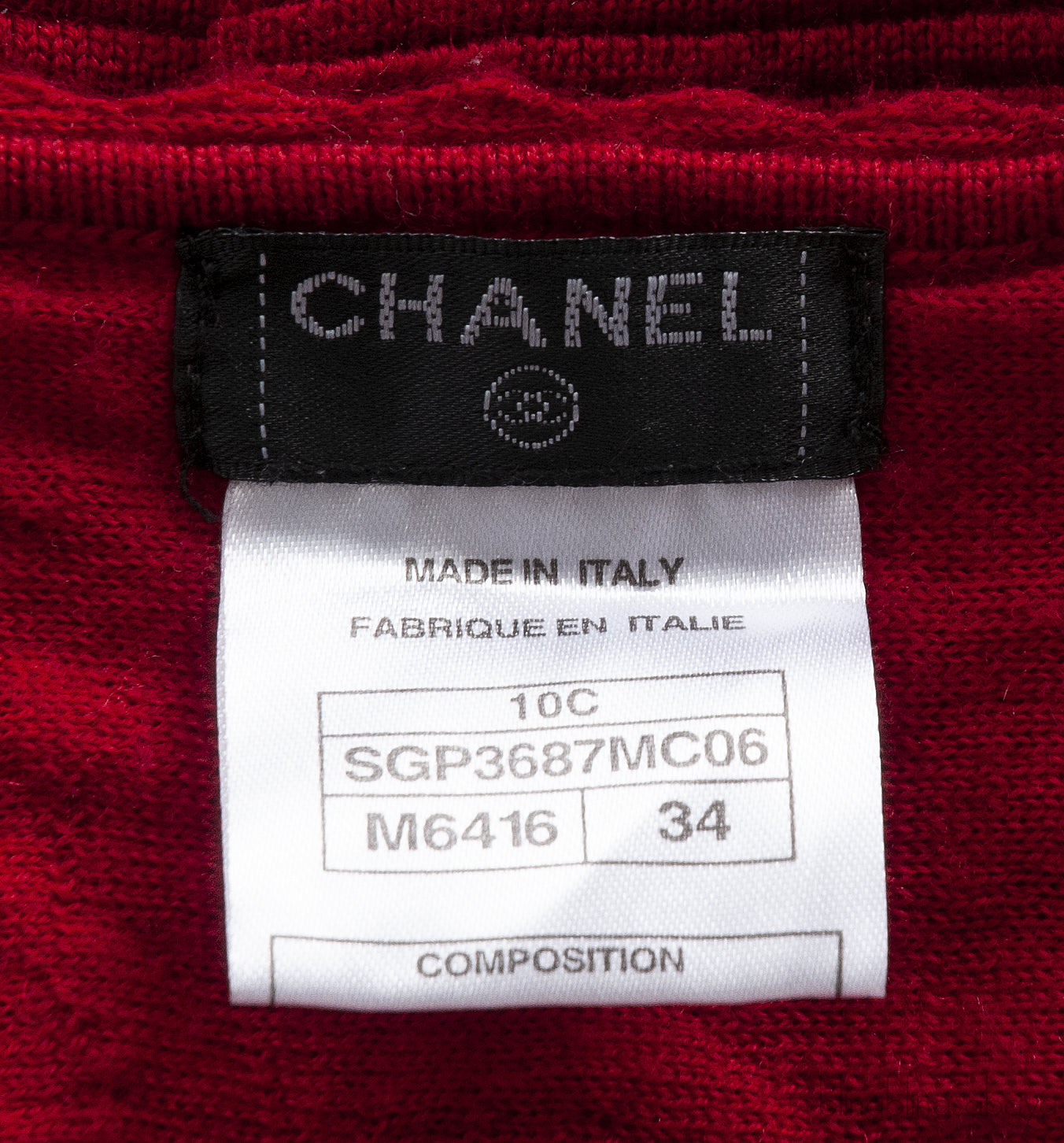 Chanel Red Wool Vintage Top