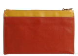 Saffiano Papaya & Mimosa Large Clutch