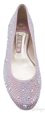 Gina Light Pink Crystal Ballet Shoes