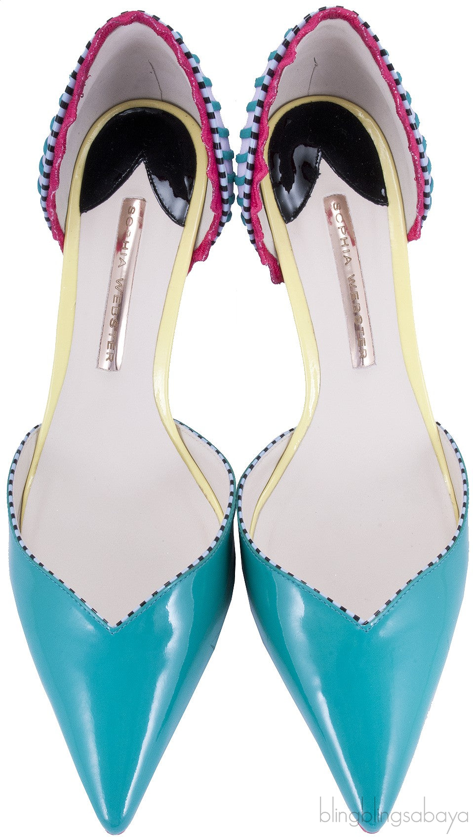 Multicolored Textured Leather Pumps