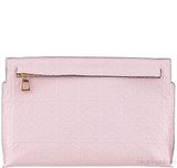 Pink Logo Embossed Clutch