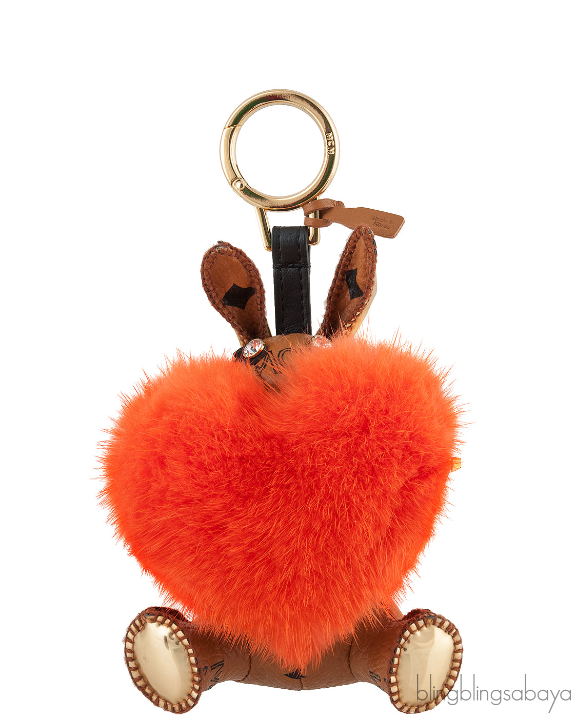 MCM Rabbit Heart Fur Charm