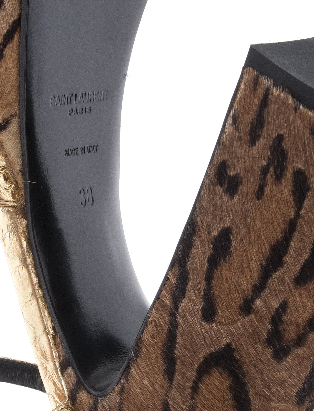 Gold Python Candy Platform Sandals