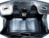 Ricky Metallic Silver Alligator Bag