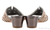 Gun Metal Heeled Sandals