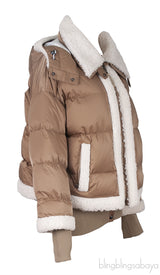 Bogner Suza Layered Hooded Shearling Jacket