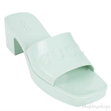 Rubber Slide Pastel Green Sandals
