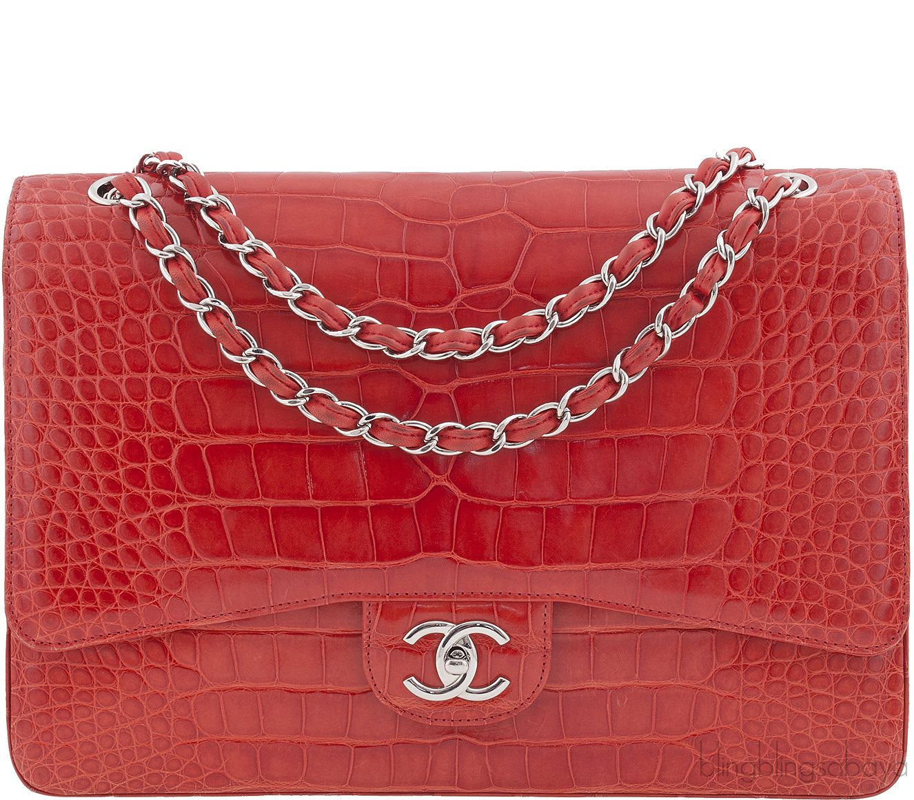 Classic Maxi Brick Croc Flap Bag