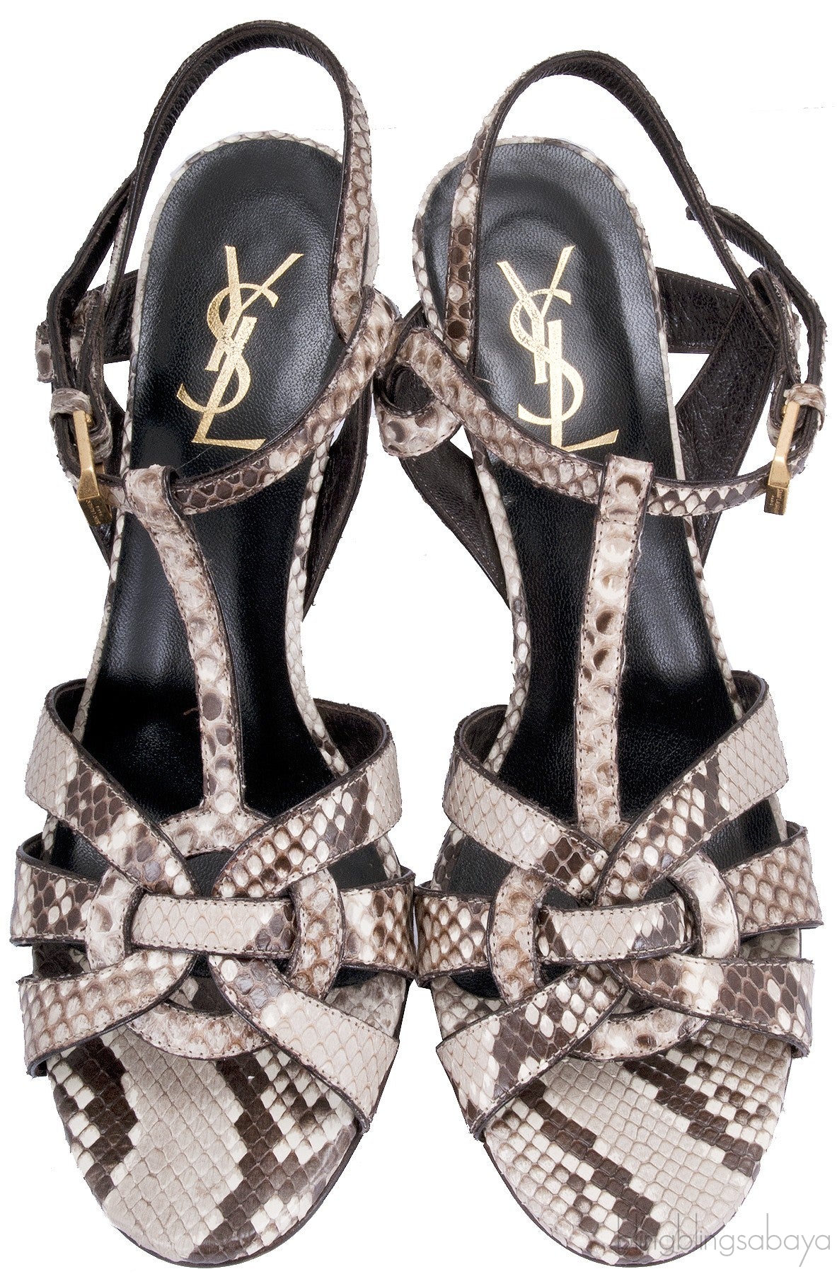 Tribute Python T-strap Sandals