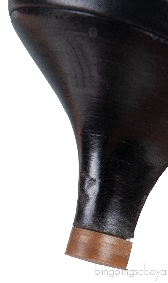 Black Slingback Kitten Heels