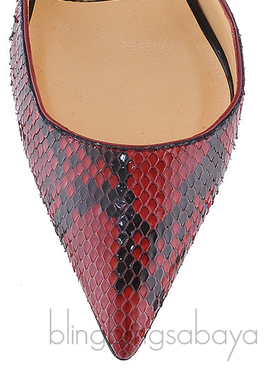 Snakeskin Bi-color Pointed Heels