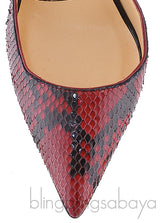 Snakeskin Bi-color Pointed Heels