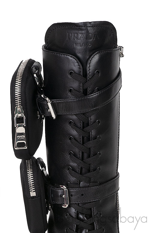 Black Monolith Leather Boots