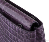 Purple Crocodile Handbag