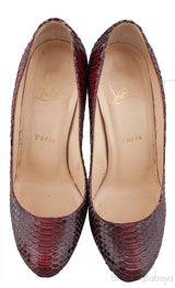 Ombre Red Python Heels