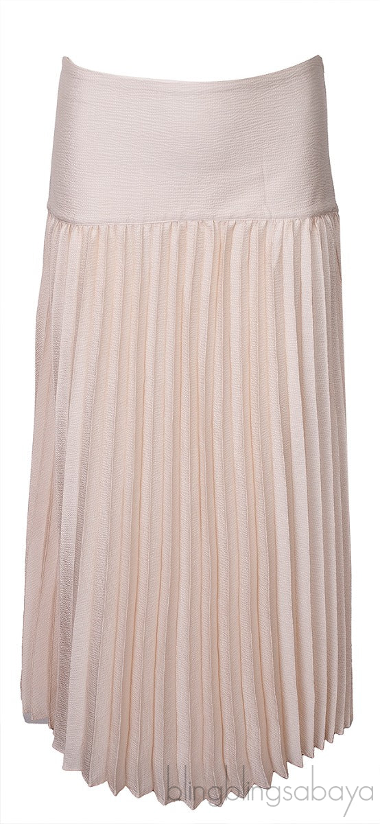 Beige Pleated Skirt